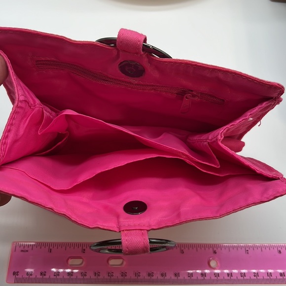 New without tags Pouchee Ultimate Purse Organizer Hot Pink with Polka Dot Trim - Picture 4 of 4